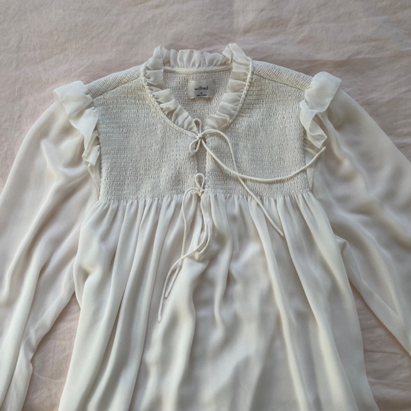 Aritzia Wilfred⎜CASTELLO BLOUSE⎜LIGHT BIRCH - Picture 11 of 16